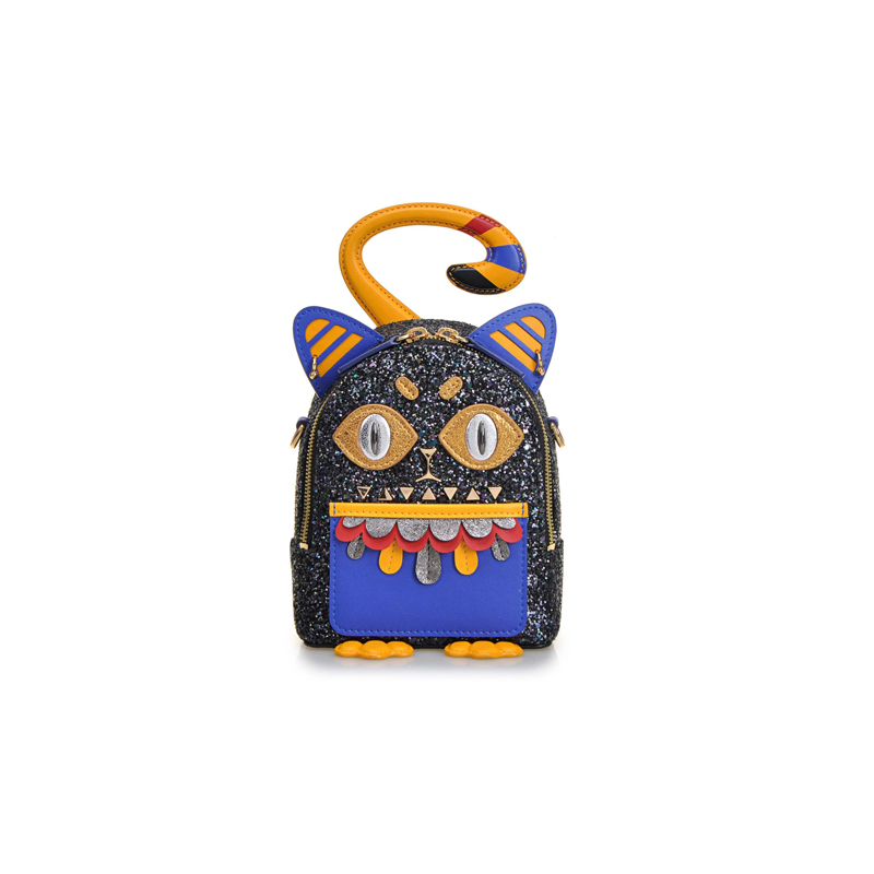 Little Monster Jacquard with Leather Backpack Teen