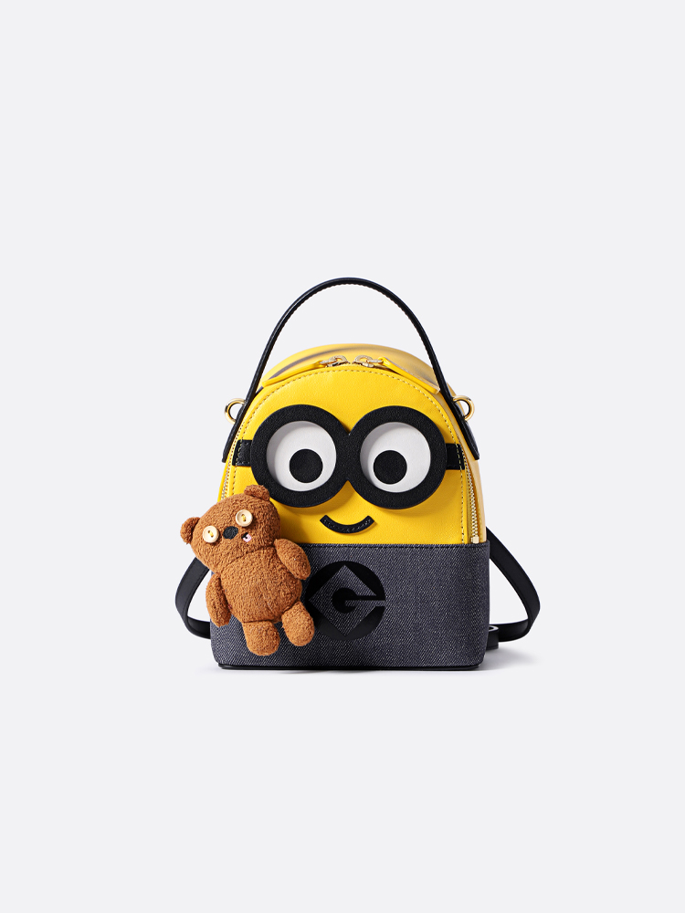 Minion Bag With Lunch Box for KidsGirlsBoysChildren Plush Soft Bag  Backpack Cartoon Bag