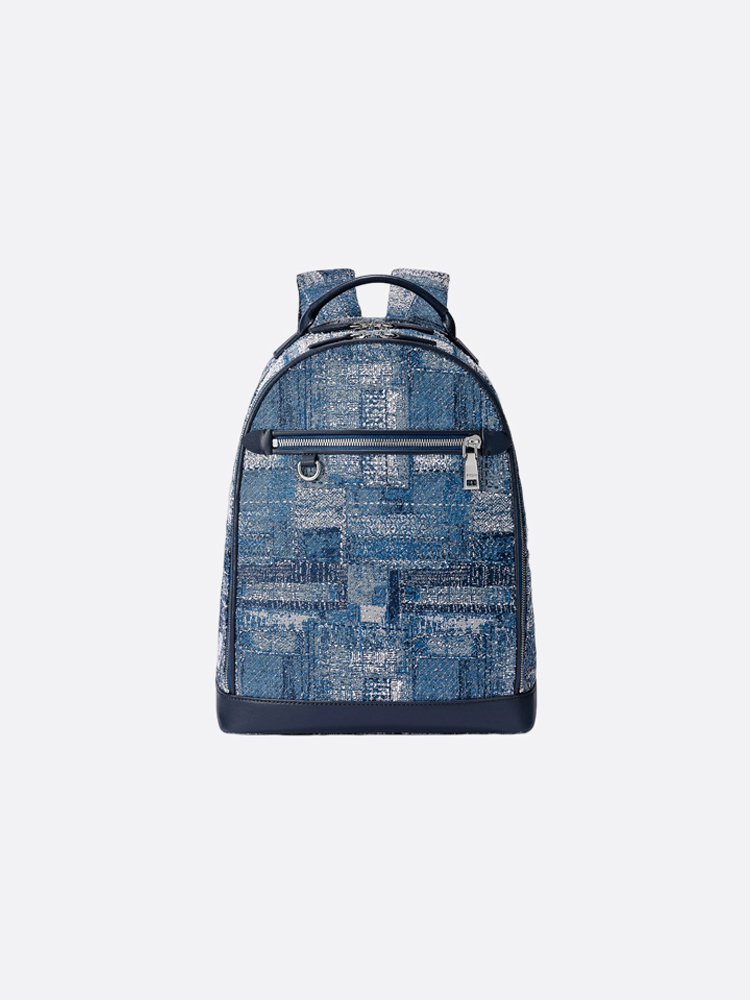 Jacquard with Leather Backpack