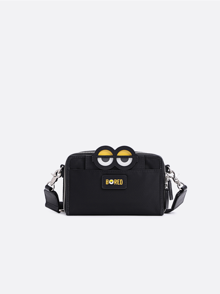 Minions Nylon Sling Bag with Leather Card Holder