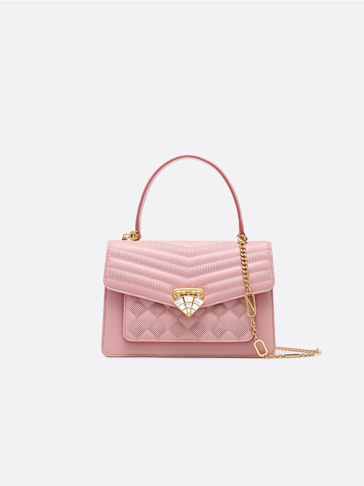 Lady Pink Flap Leather Bag