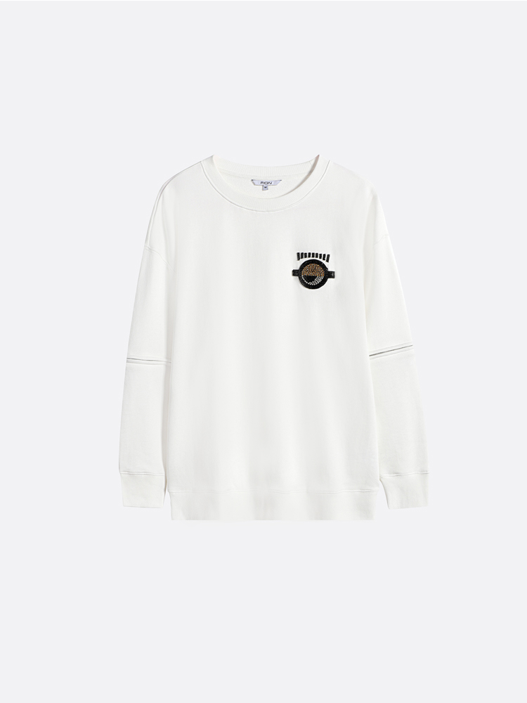 Minions Single-Eyed Beaded Embroidery Sweatshirt