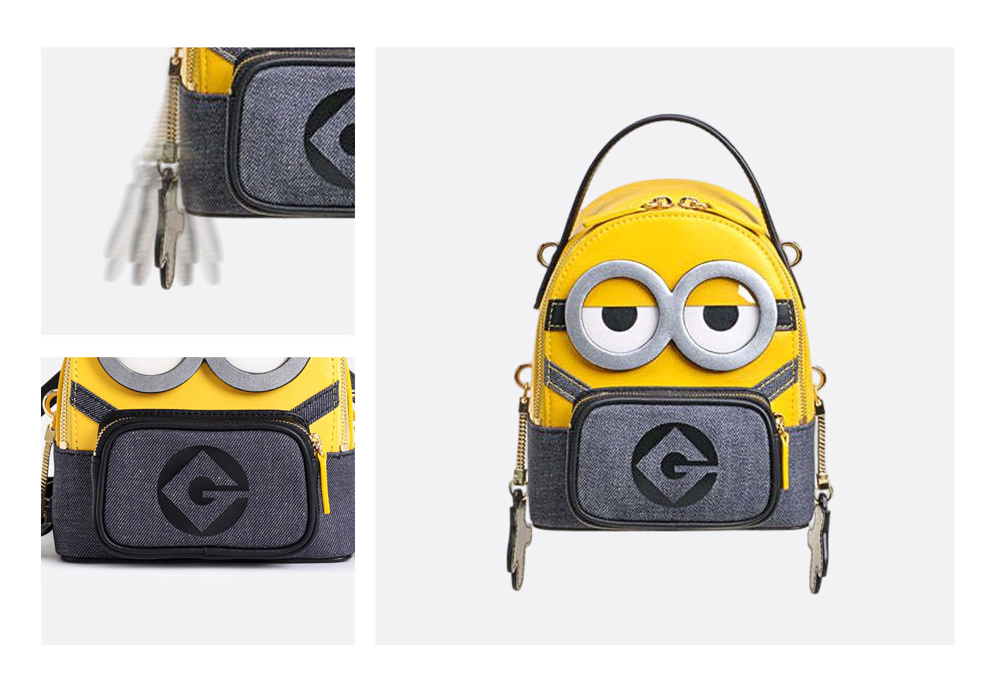  FION x Minions Mini Backpack Cute Leather Backpack Purse Small  Handbag Shoulder Bag with Convertible Straps (Pocket Minion) : Clothing,  Shoes & Jewelry