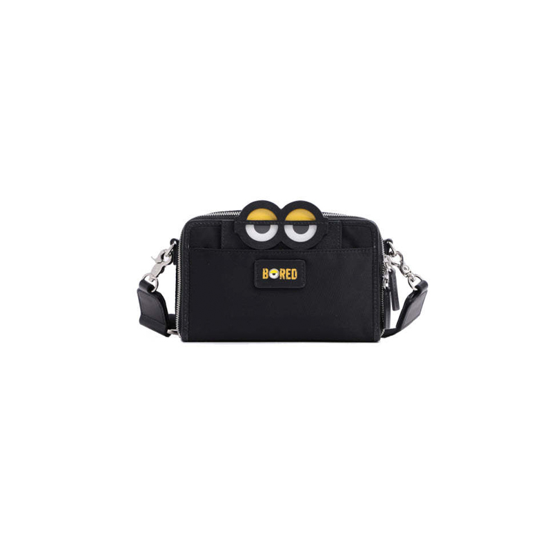 Minions Nylon Sling Bag with Leather Card Holder