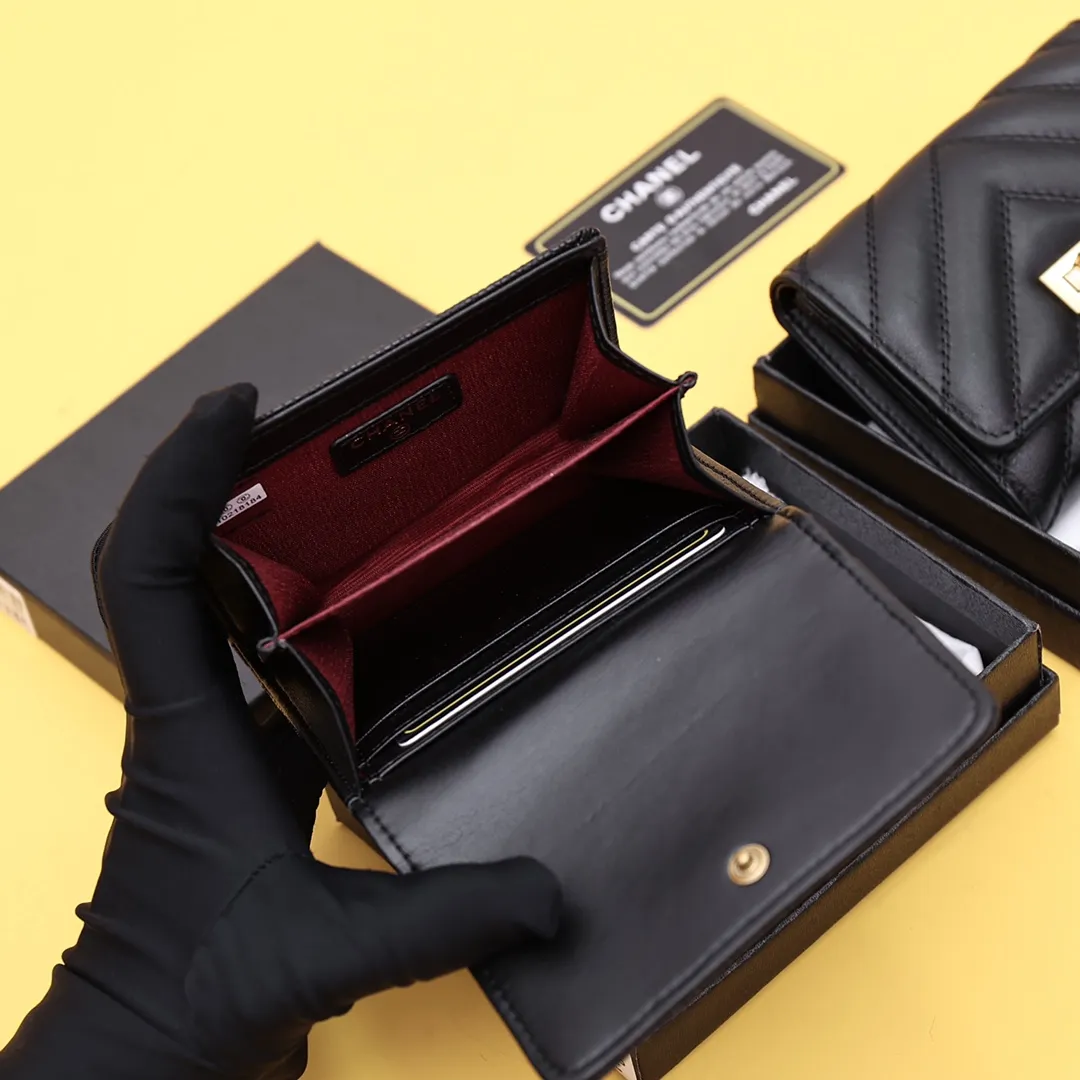 【-chanel】クラシック小さなフラップ財布【財布】