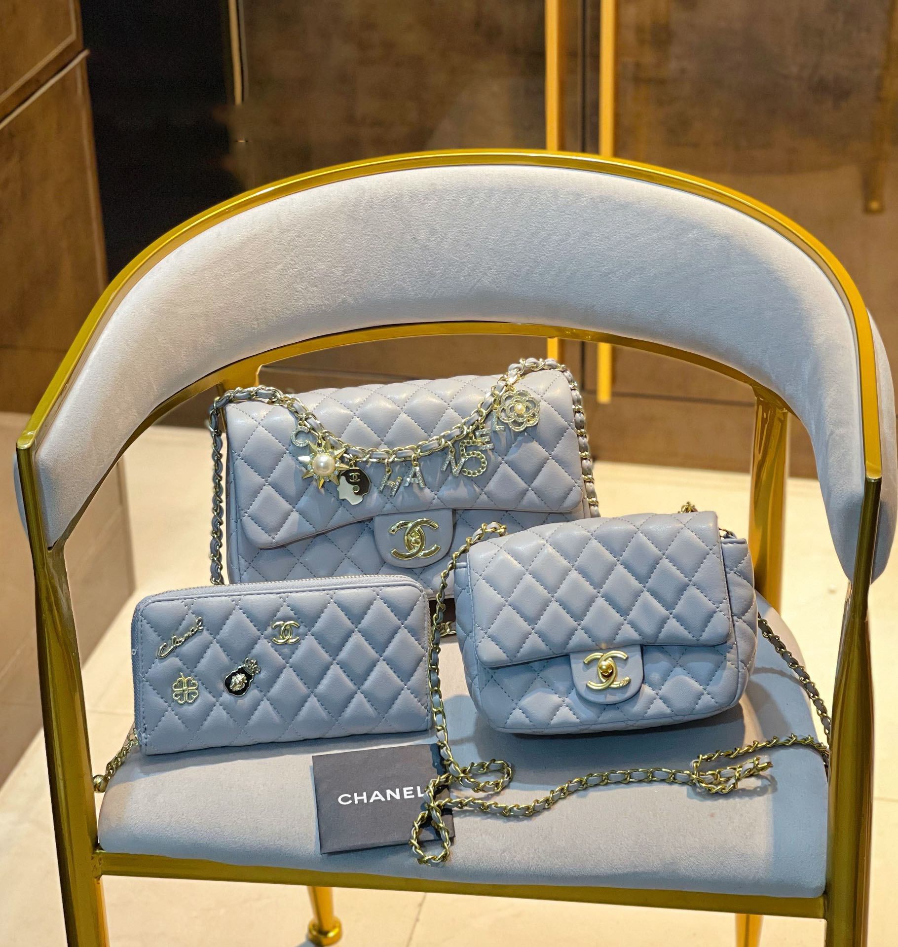 【CHANEL】定番人気♪ ミニ マトラッセ☆CHANEL☆Mini Flap Bag3点セット お得