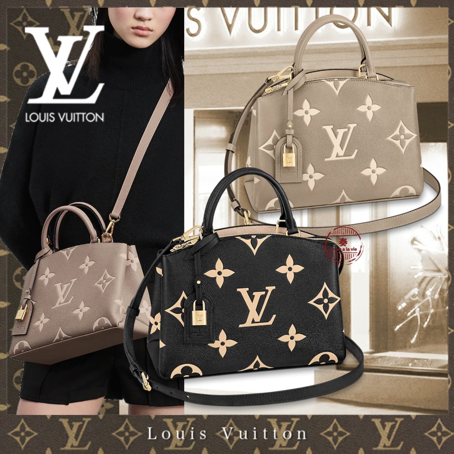 LOUIS VUITTON ルイヴィトン M58913 モノグラム・アンプラント プティ・パレ PM 2WAYバッグ ショルダーバッグ ハン