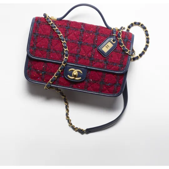 【シャネル】CLASSY雑誌掲載 スモール トップハンドル フラップ バッグ