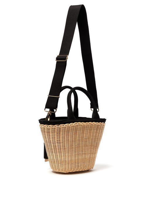 【新作】★PRADA★人気のWicker★キャンバス カゴバッグ
