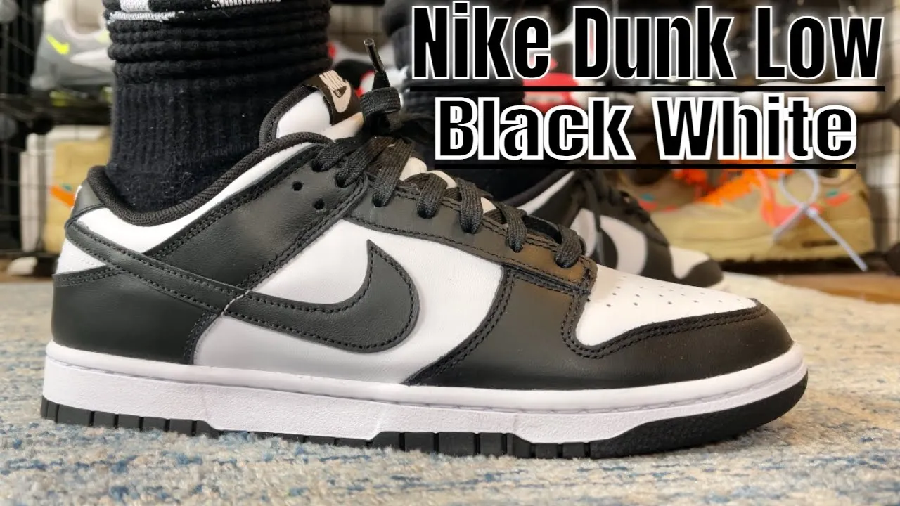 Nike Dunk Low Black White On Foot Detailed Review - YouTube