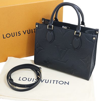 LOUIS VUITTON ルイ・ヴィトン M45653 オンザゴー PM ジャイアントモノグラム アンプラント ノワール ハンドバッグ 離着可能ショルダーベルト付き :m45653:ディーバヤフーショッピング店 - 通販 - Yahoo!ショッピング