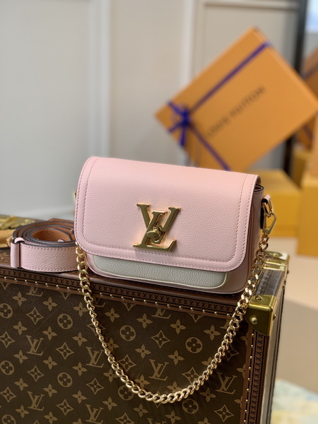 Louis Vuitton Lockme Tender Grained Calf Leather Rosewater Pink - LUXURY