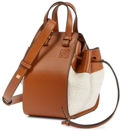 LOEWE ショルダーバッグ・ポシェット 希少★LOEWE ハンモック ミニ (アナグラムジャカード&カーフ)(4)