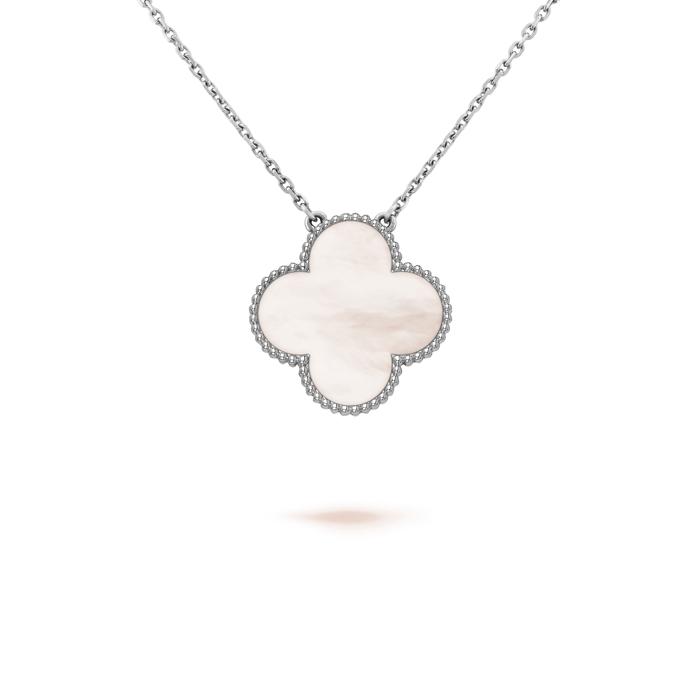 マジック アルハンブラ ペンダント, ホワイトゴールド, マザー オブ パール: 1 石, Detail, Jewelry Pendent