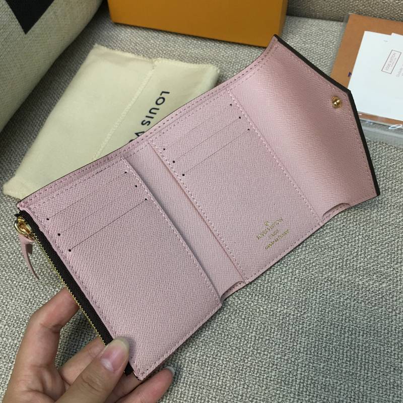 LV/路易威登高仿女士短款钱包豆豆钱包粉豆 粉色M62360-第8张图片