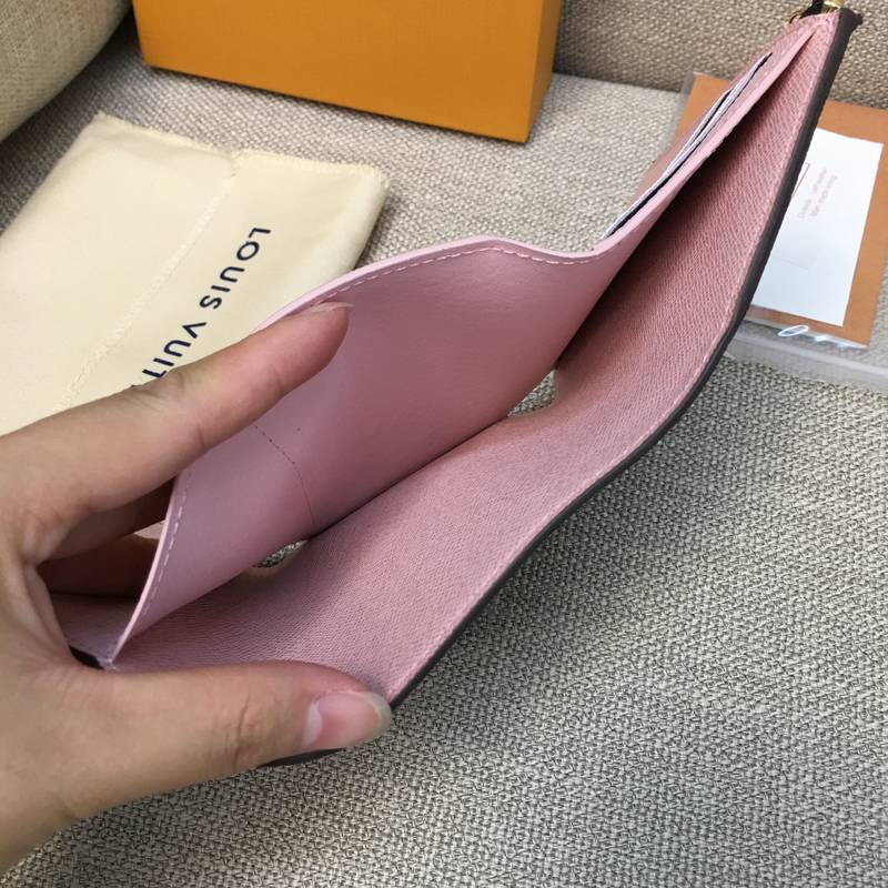 LV/路易威登高仿女士短款钱包豆豆钱包粉豆 粉色M62360-第10张图片