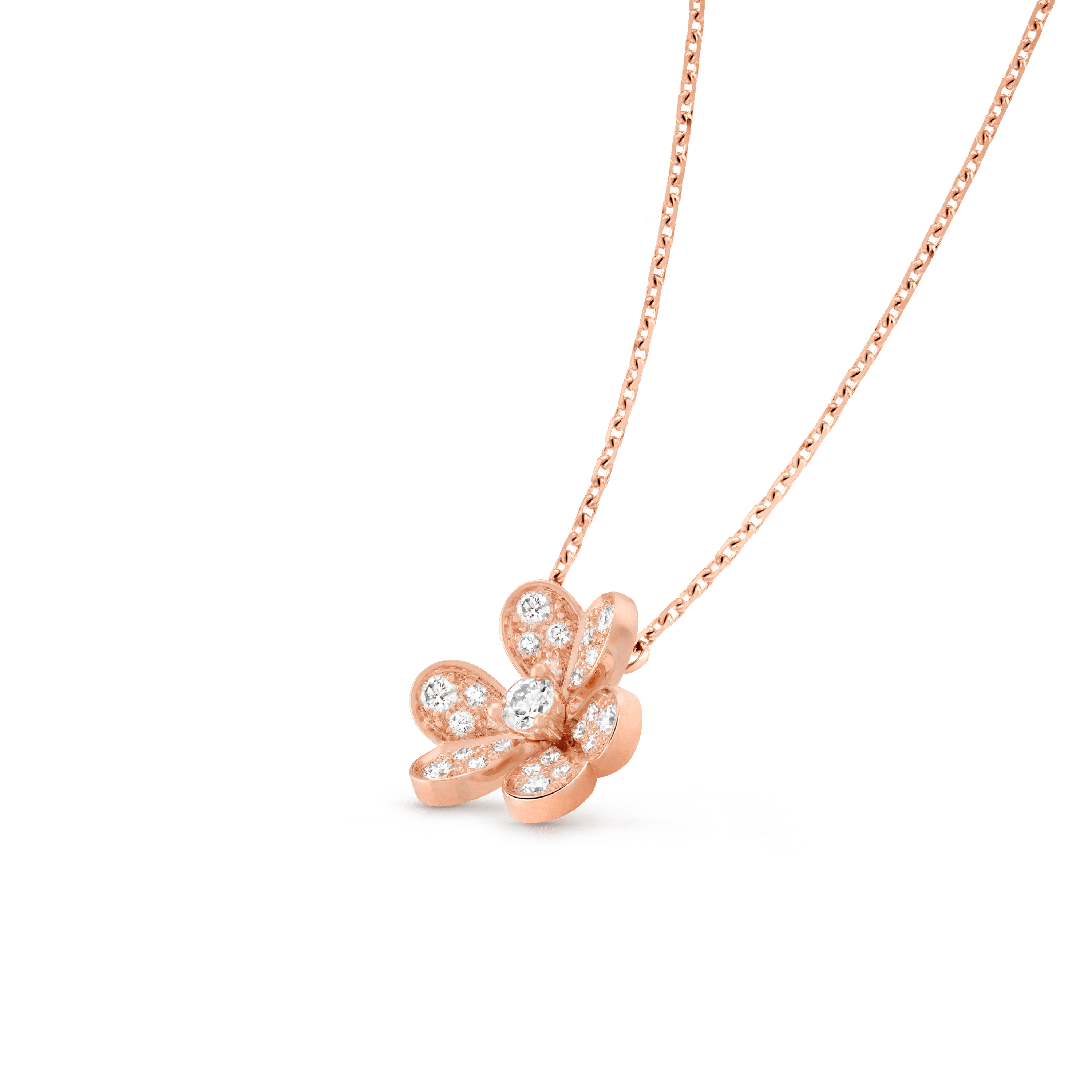 フリヴォル ペンダント、ミニモデル, ローズ ゴールド, ダイヤモンド:  25 石,  0.22 カラット, Three Fourth, Jewelry Pendent