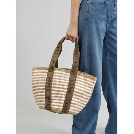 Chloe かごバッグ 新作★chloe★「WOODY」ラージカゴバッグ(18)