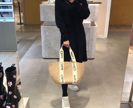 Chloe かごバッグ 新作★chloe★「WOODY」ラージカゴバッグ(6)
