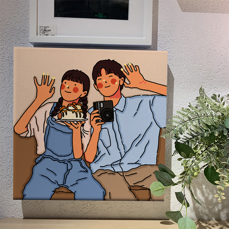 ⭐⭐⭐手繪裝飾畫——發圖訂製，情侶親友禮物最佳選擇