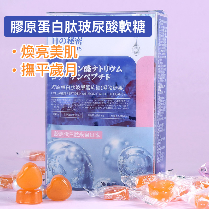 【日本直發】 鎖齡 膠原蛋白肽玻尿酸糖果