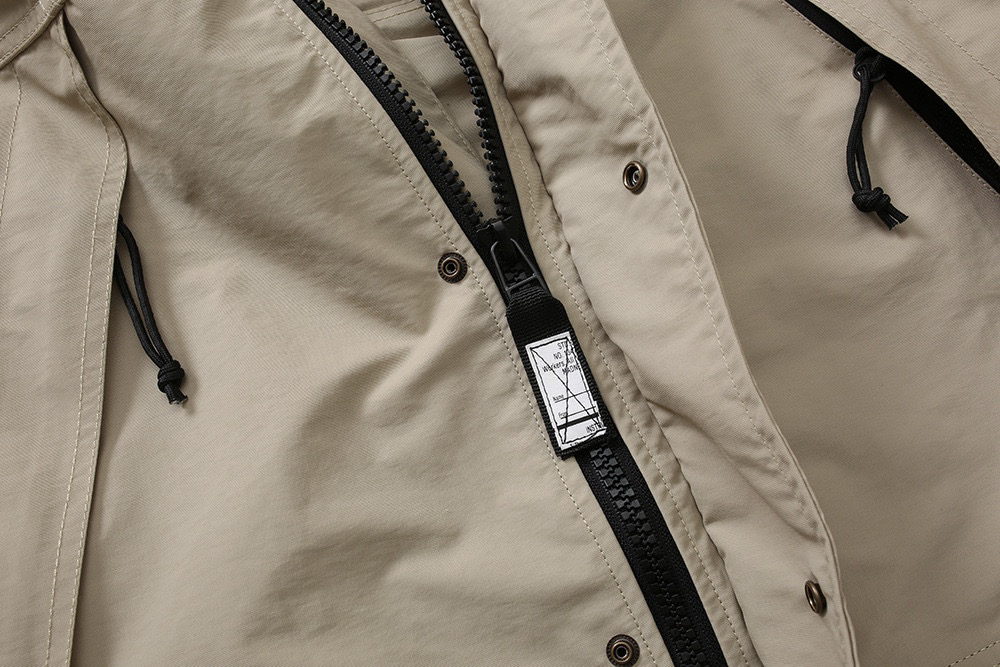 MADNESS 卡其色 防风连帽 宽松 夹克 长袖 工装外套 秋冬 男女款