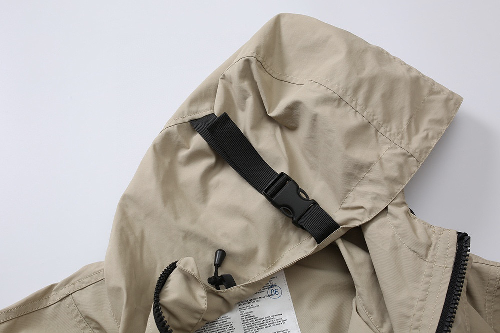 MADNESS 卡其色 防风连帽 宽松 夹克 长袖 工装外套 秋冬 男女款