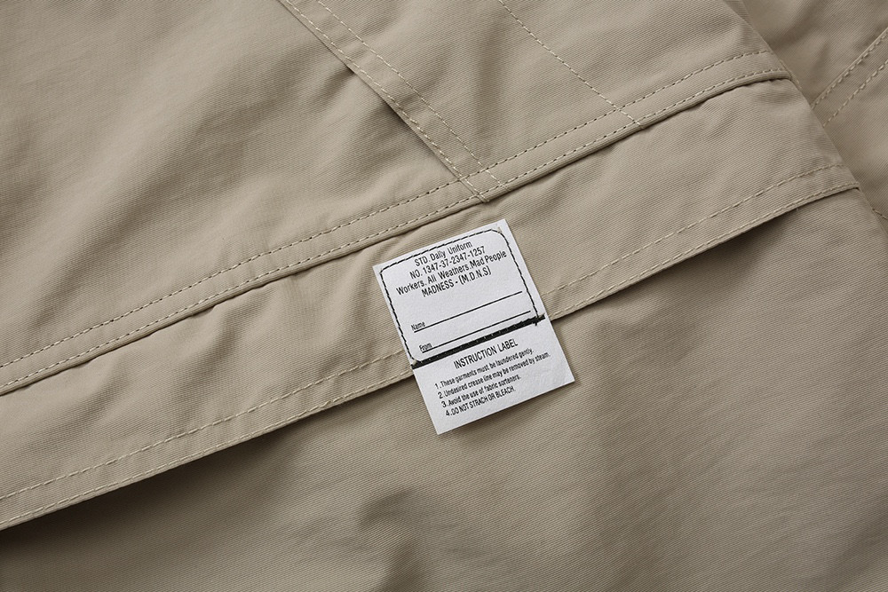 MADNESS 卡其色 防风连帽 宽松 夹克 长袖 工装外套 秋冬 男女款