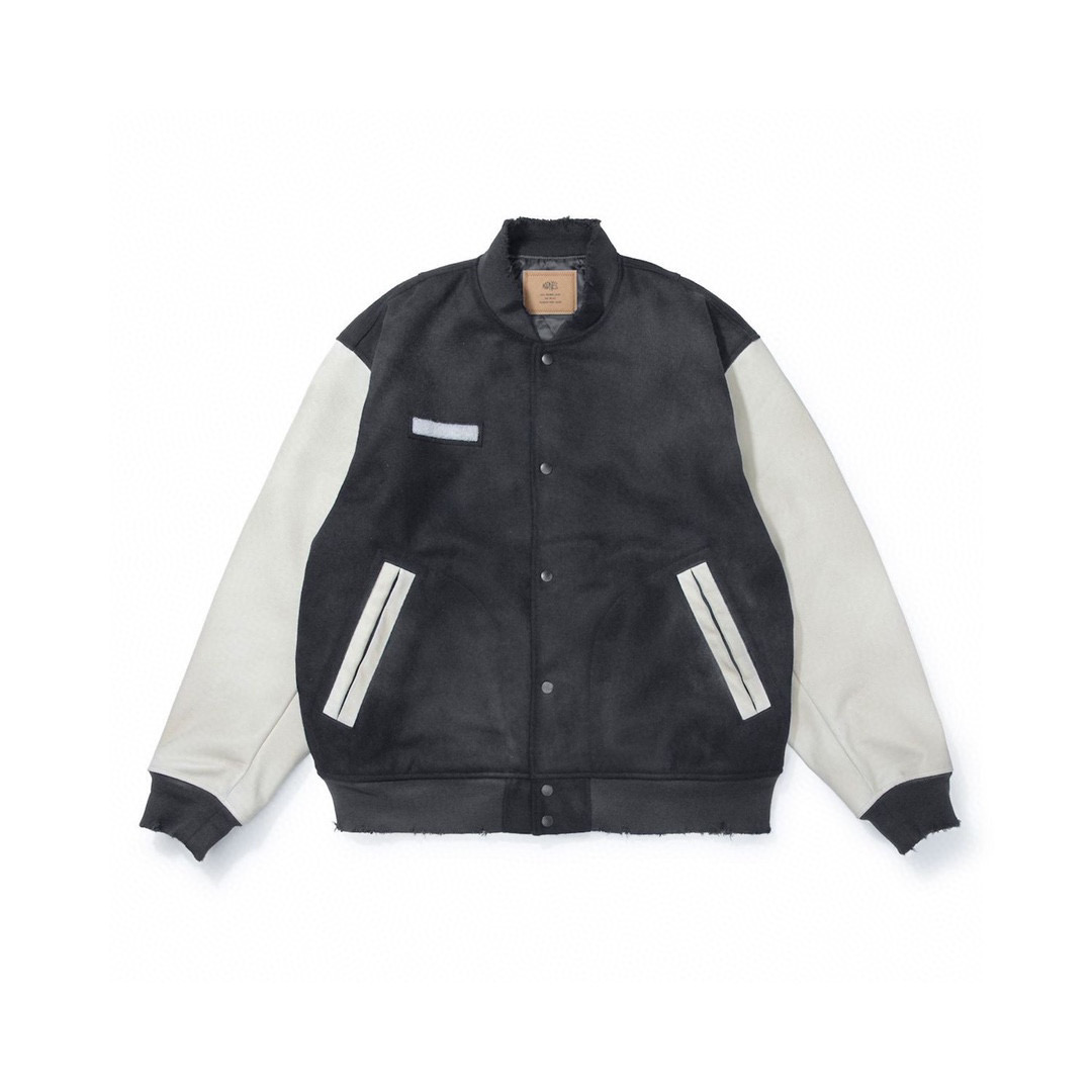 MADNESS VARSITY JACKET 黑白 拼接棒球服 休闲 宽松 夹克 长袖 外套 秋冬 男女款