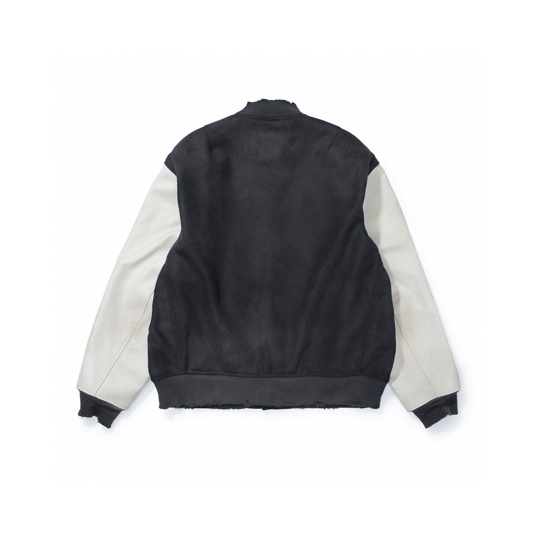 MADNESS VARSITY JACKET 黑白 拼接棒球服 休闲 宽松 夹克 长袖 外套 秋冬 男女款