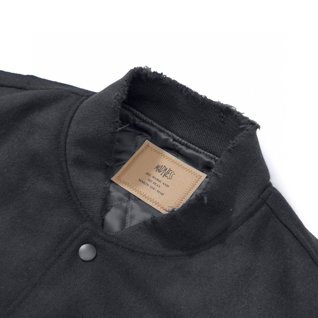 MADNESS VARSITY JACKET 黑白 拼接棒球服 休闲 宽松 夹克 长袖 外套 秋冬 男女款