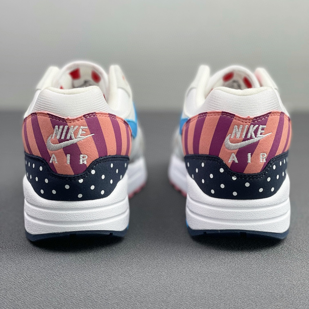 Parra Air Max 1 白粉 拼接 低筒 减震运动鞋 休闲鞋 板鞋 男鞋 女鞋 AT3057-100