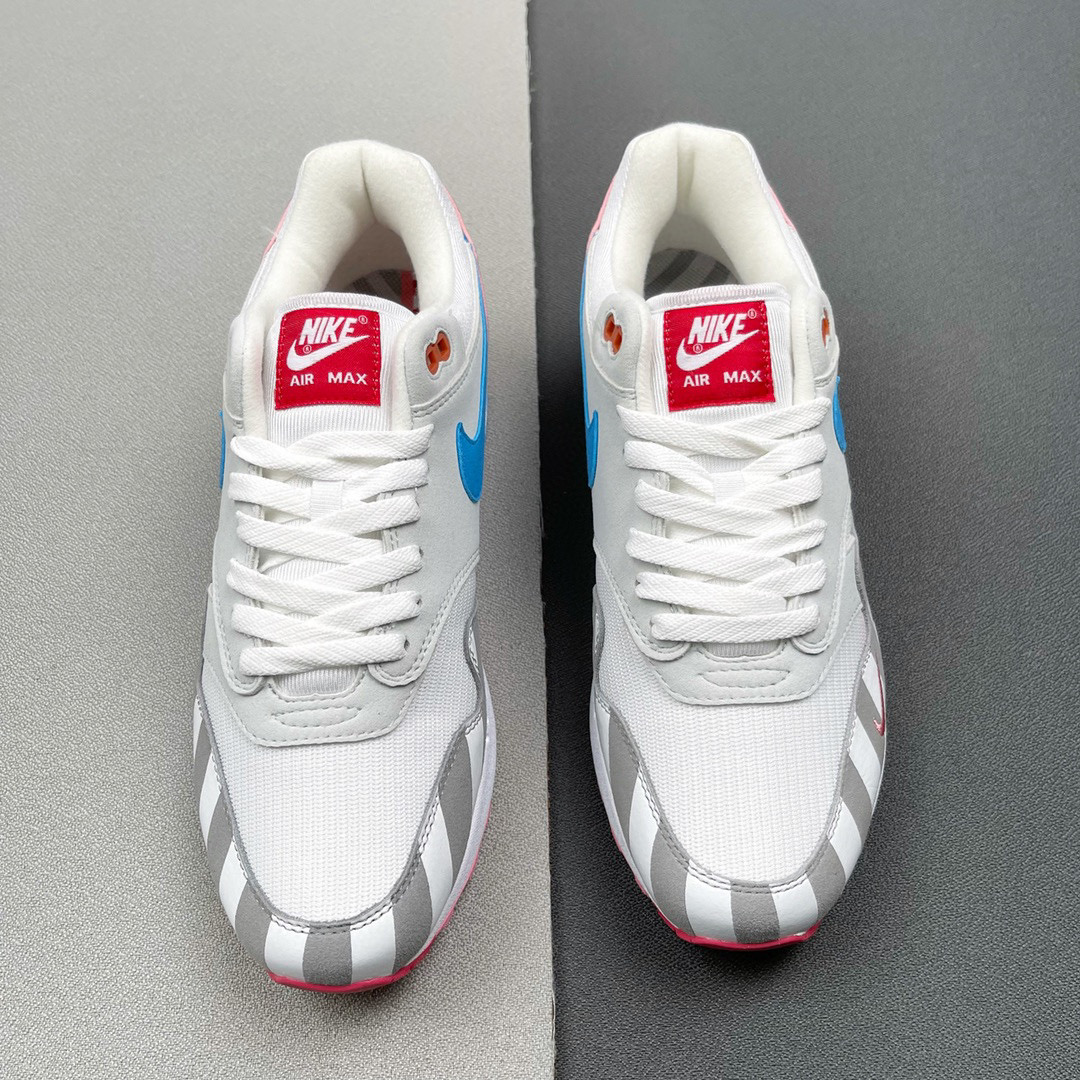 Parra Air Max 1 白粉 拼接 低筒 减震运动鞋 休闲鞋 板鞋 男鞋 女鞋 AT3057-100