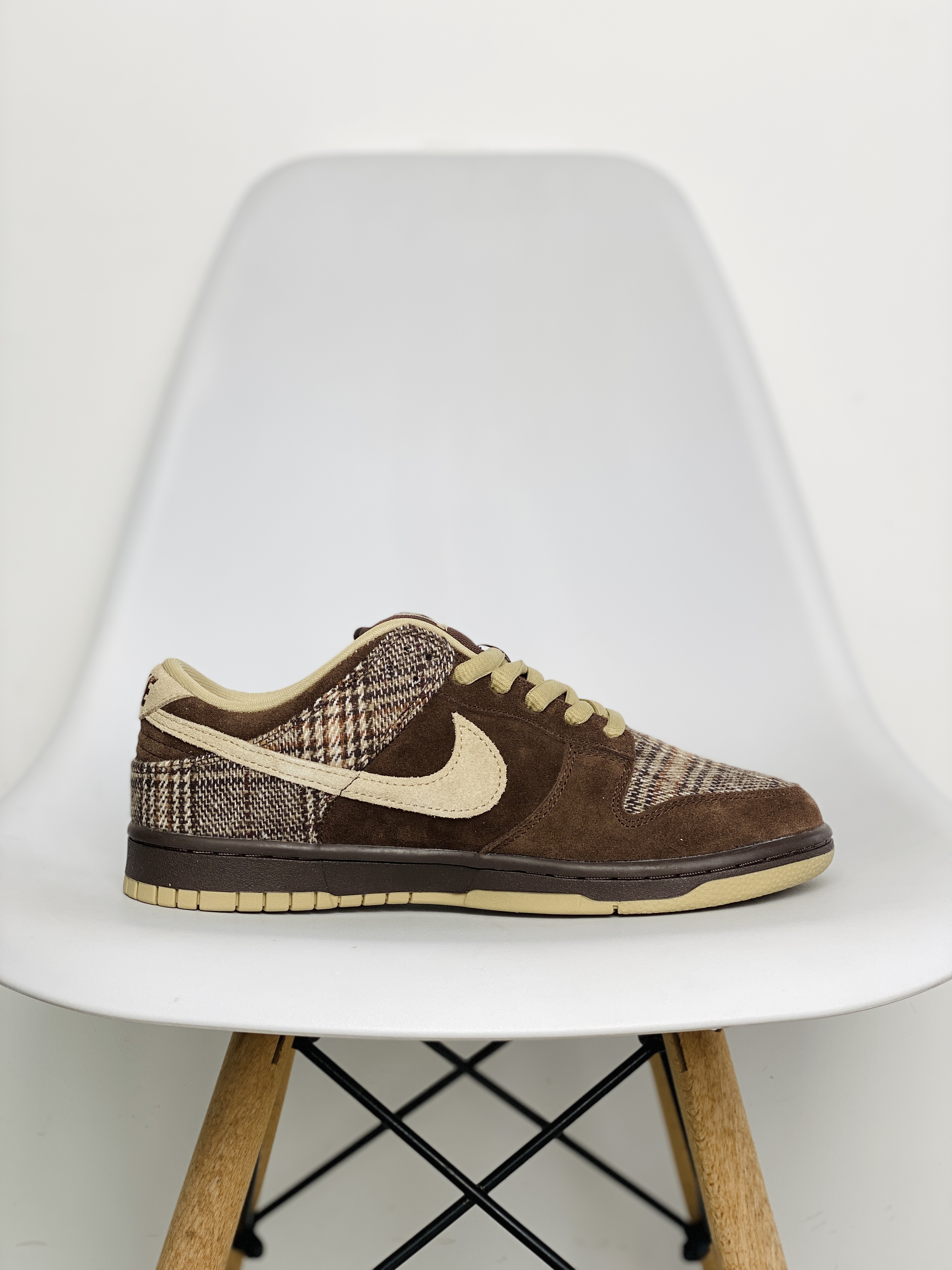 Nike Dunk SB Low Tweed 棕色 格子 低筒 复古板鞋 休闲鞋 男鞋 女鞋 304292-223