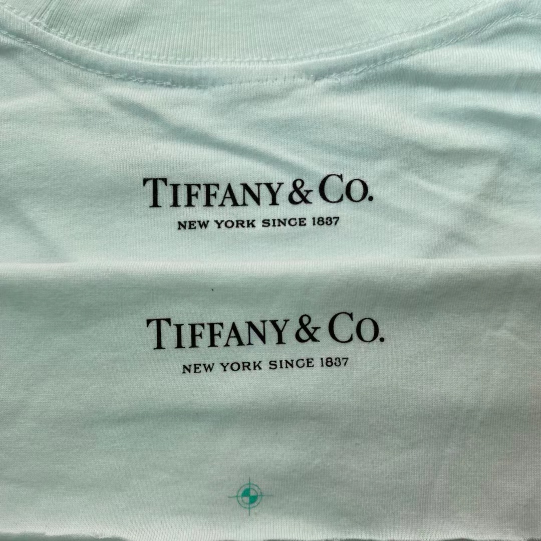 Supreme Week 12 x Tiffany & Co Logo Tee 联名款 蒂芙尼 印花纯色短袖 灰粉色 短袖 T 恤 男女同款