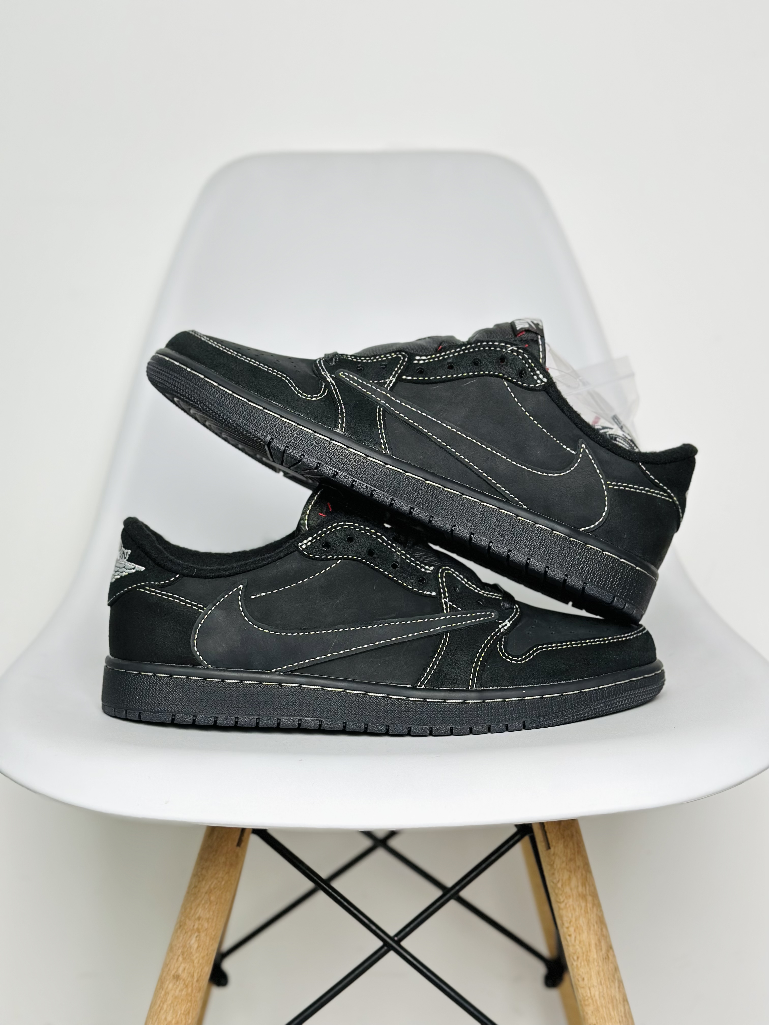 Travis Scott x Air Jordan AJ1 Low Black Phantom 黑武士 低筒 倒钩4.0 板鞋 篮球鞋 男鞋