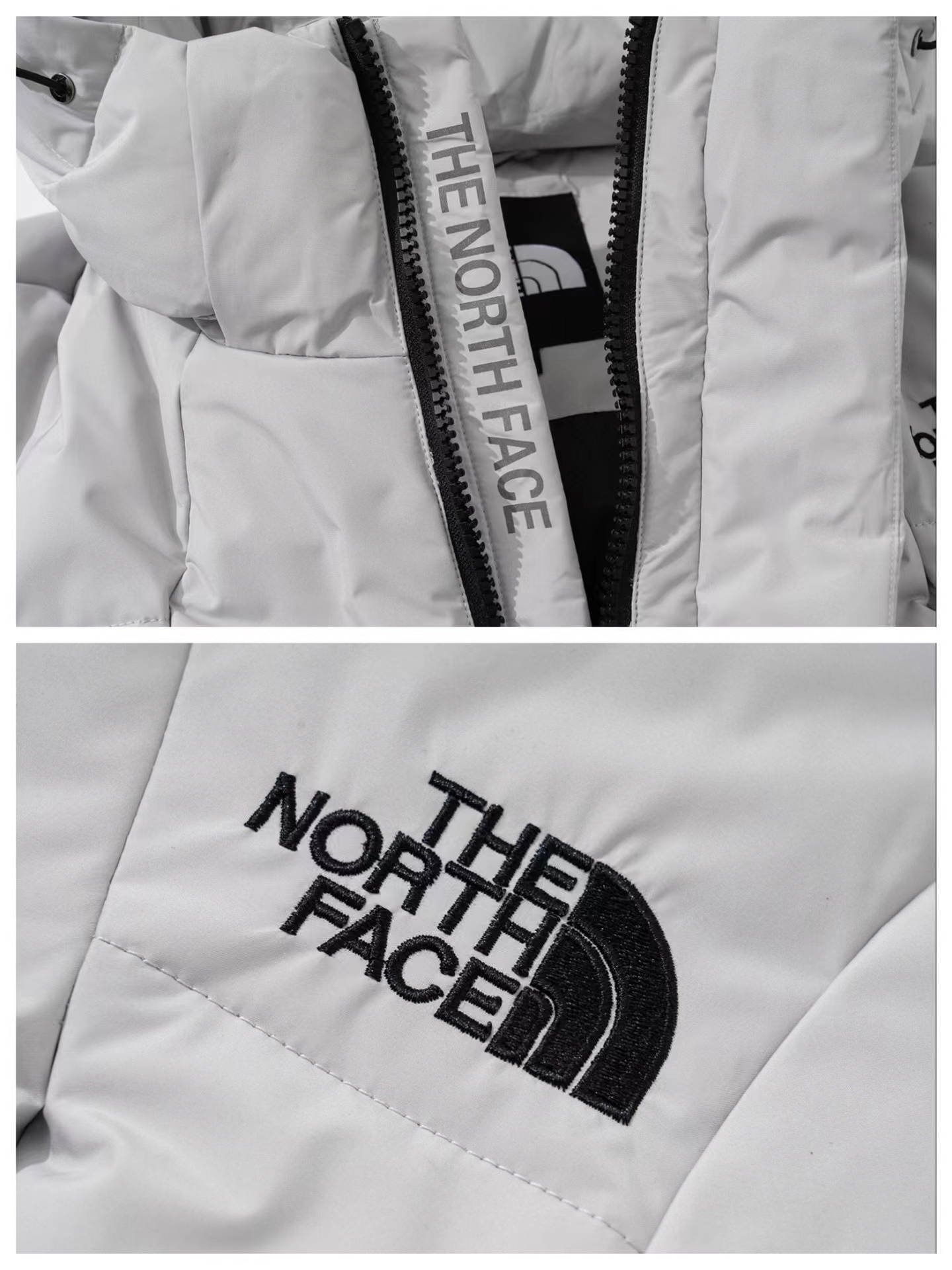 THE NORTH FACE 白色 黑色 羽绒服 长款 过膝 侧面开叉 钮扣 北面 北脸 申敏儿外套 长袖 保暖 男女同款