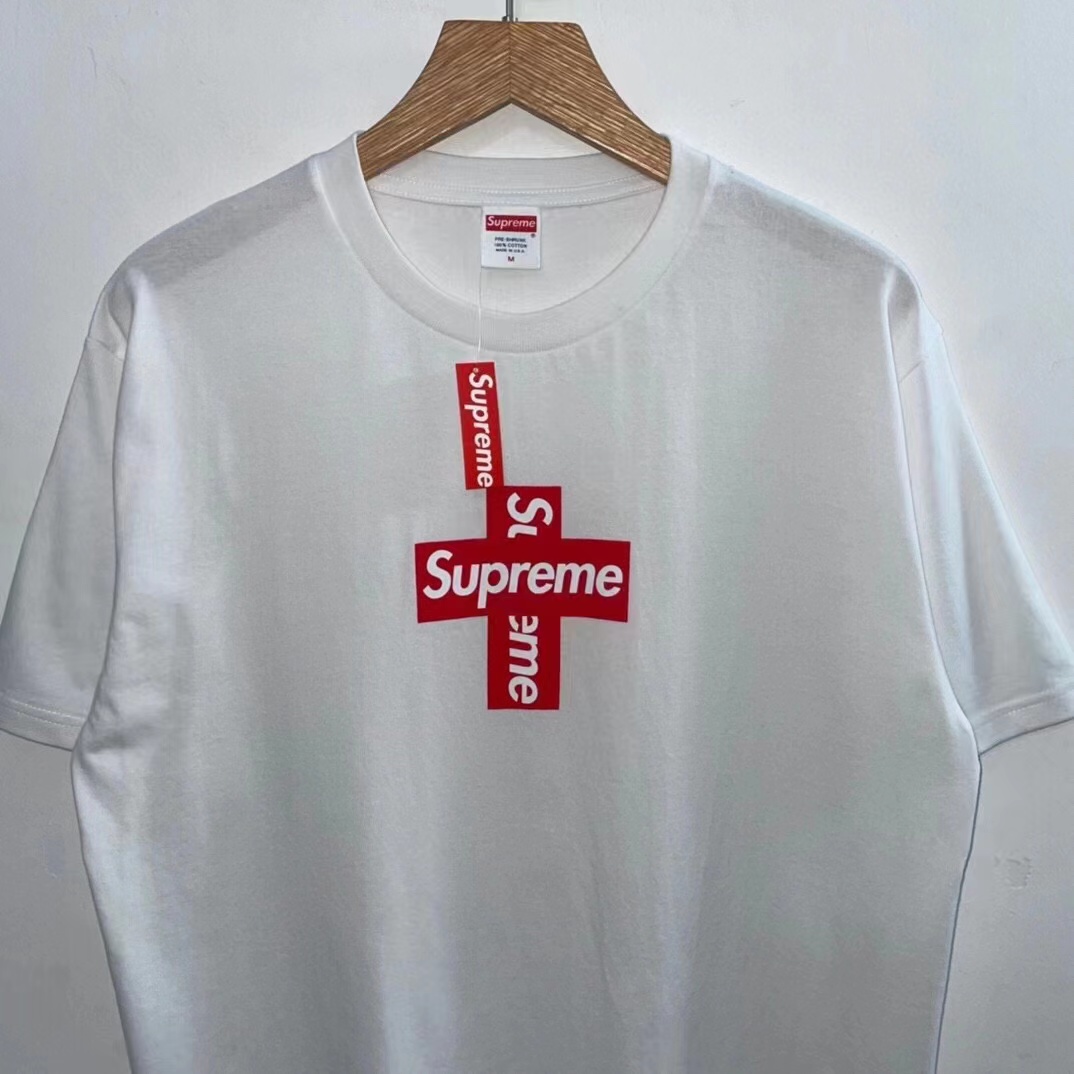 Supreme Week 17 Cross Box Logo Tee 十字架 白色  短袖 T 恤 男女同款 SUP-FW20-371