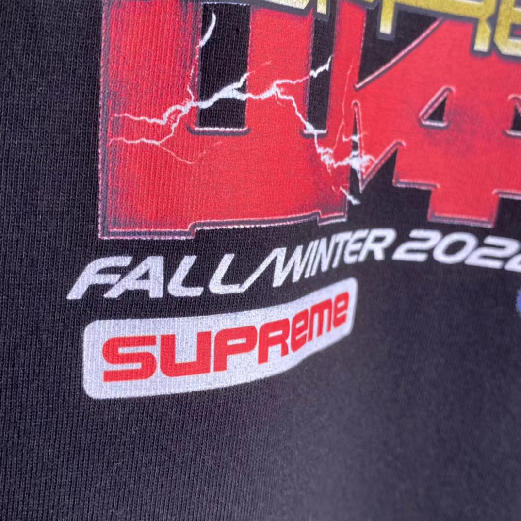 Supreme Yohji Yamamoto Week4 FW22 Tekken Tee 山本耀司 黑色  短袖 T 恤 男女同款 SUP-FW20-410