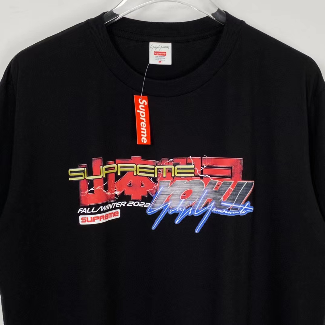 Supreme Yohji Yamamoto Week4 FW22 Tekken Tee 山本耀司 黑色  短袖 T 恤 男女同款 SUP-FW20-410