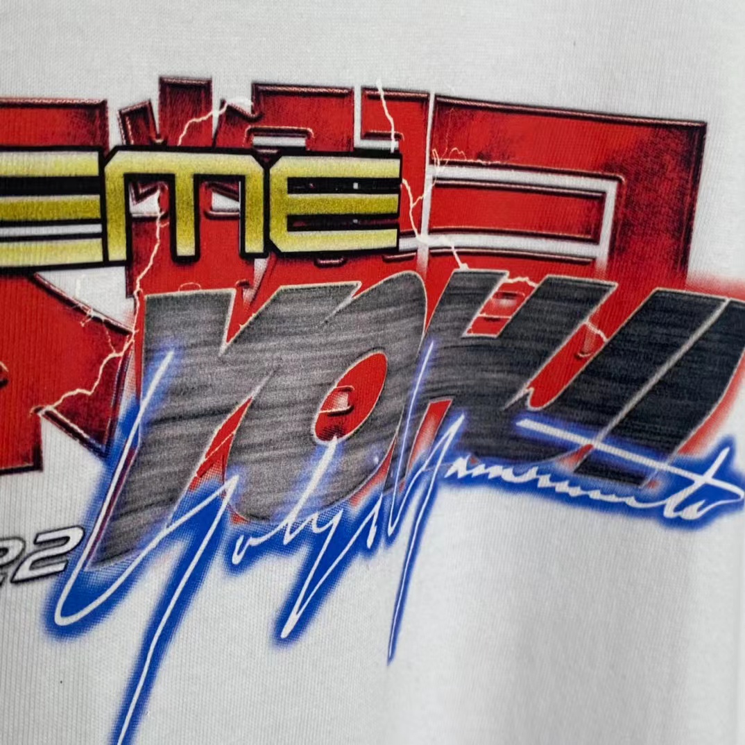 Supreme Yohji Yamamoto Week4 FW22 Tekken Tee 山本耀司 白色  短袖 T 恤 男女同款 SUP-FW20-410