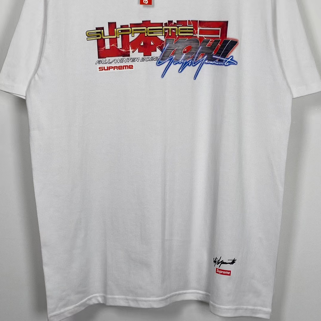 Supreme Yohji Yamamoto Week4 FW22 Tekken Tee 山本耀司 白色  短袖 T 恤 男女同款 SUP-FW20-410