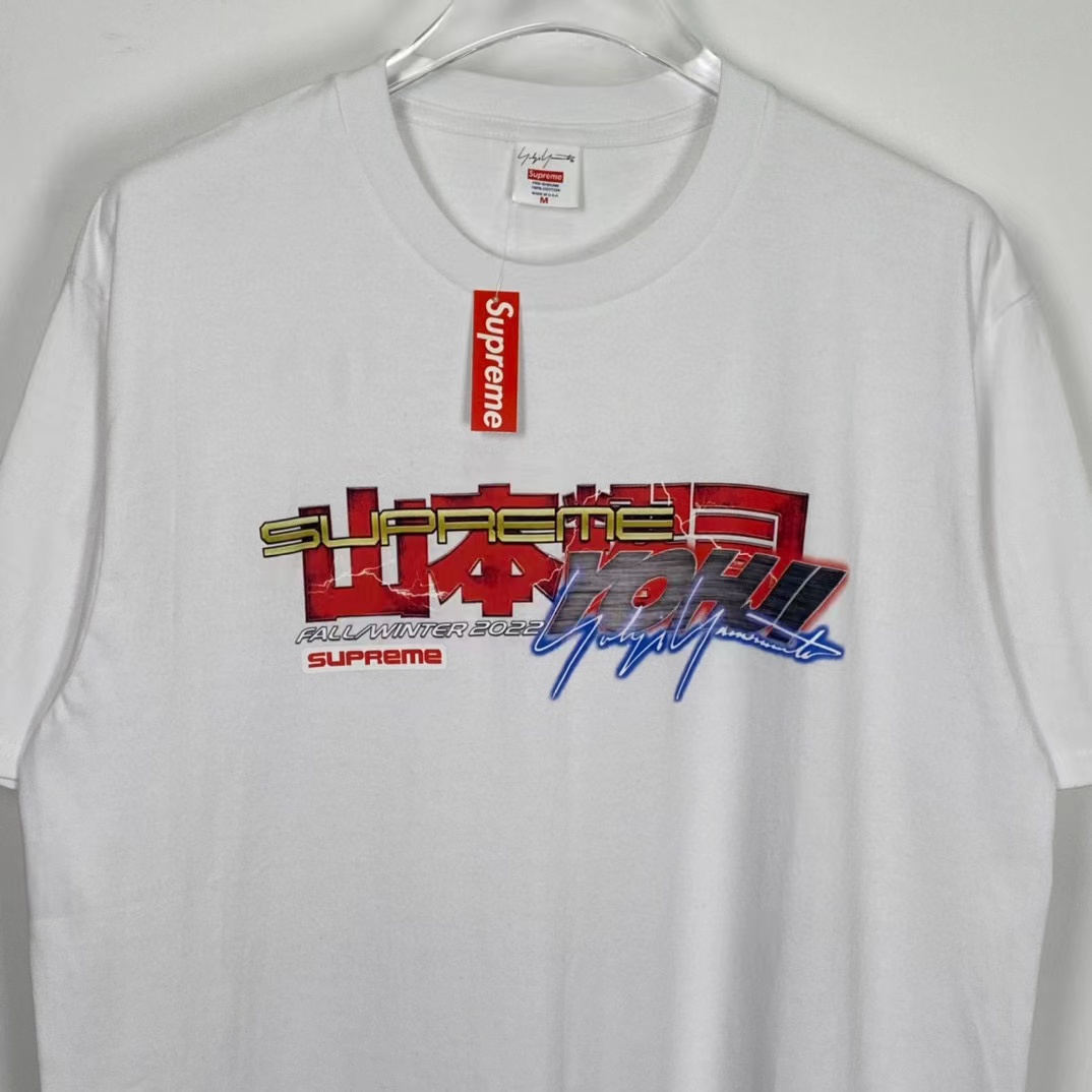 Supreme Yohji Yamamoto Week4 FW22 Tekken Tee 山本耀司 白色  短袖 T 恤 男女同款 SUP-FW20-410