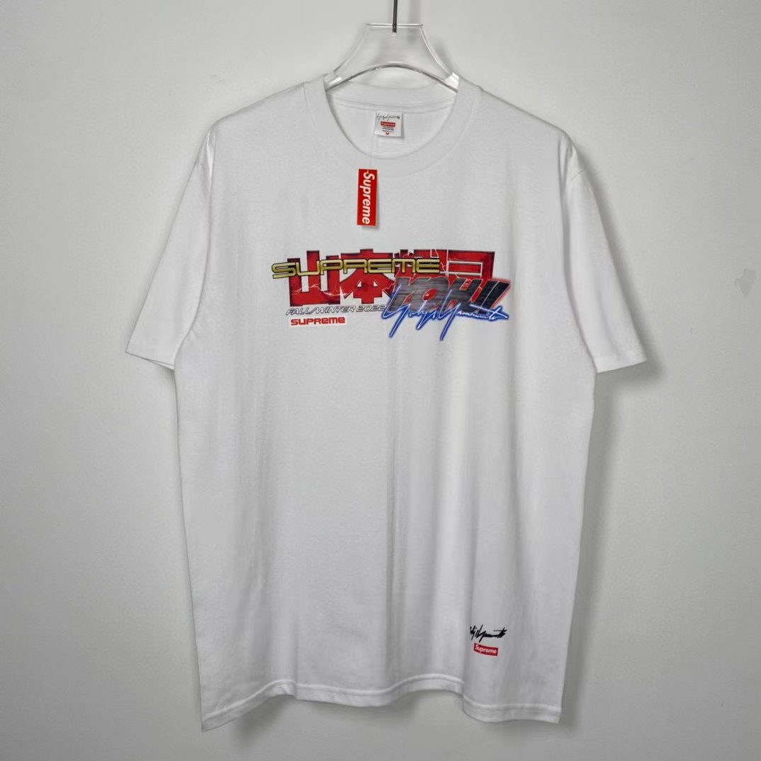 Supreme Yohji Yamamoto Week4 FW22 Tekken Tee 山本耀司 白色  短袖 T 恤 男女同款 SUP-FW20-410
