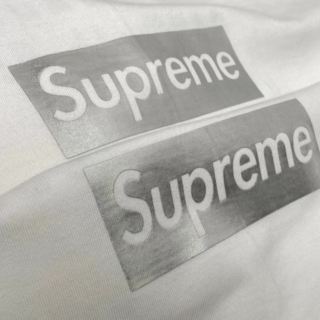Supreme Chicago Box Logo 开业限定 白色 液态银  短袖 T 恤 男女同款 SUP-FW20-740
