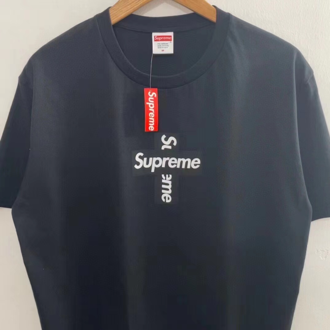 Supreme Week 17 Cross Box Logo Tee 十字架 黑色  短袖 T 恤 男女同款 SUP-FW20-371