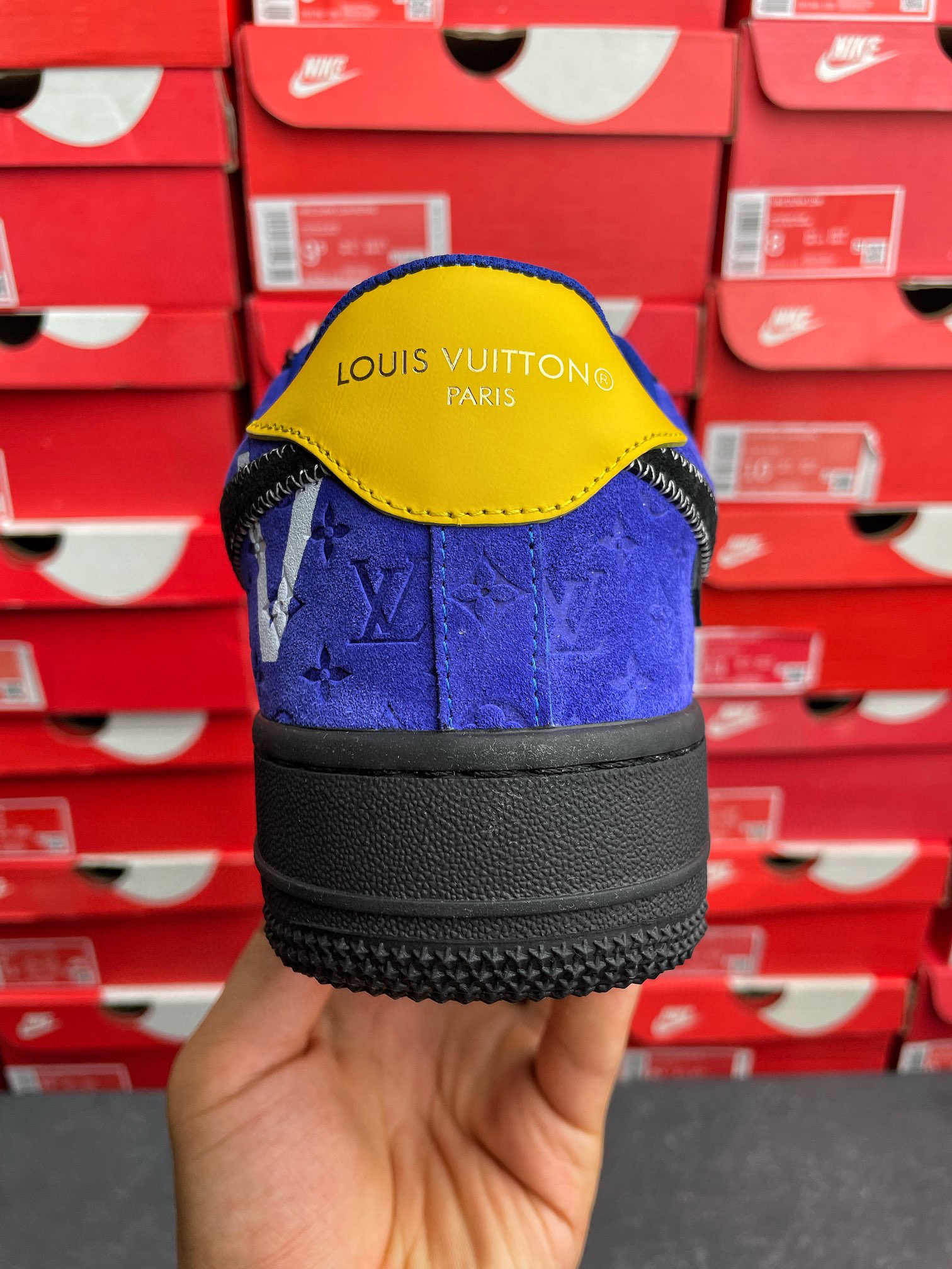 Louis Vuitton x Nike Air Force 1 Low 黑銀換  鴛鴦  低筒 牛皮 休闲鞋 运动鞋 板鞋 男鞋 女鞋 1A9VCH