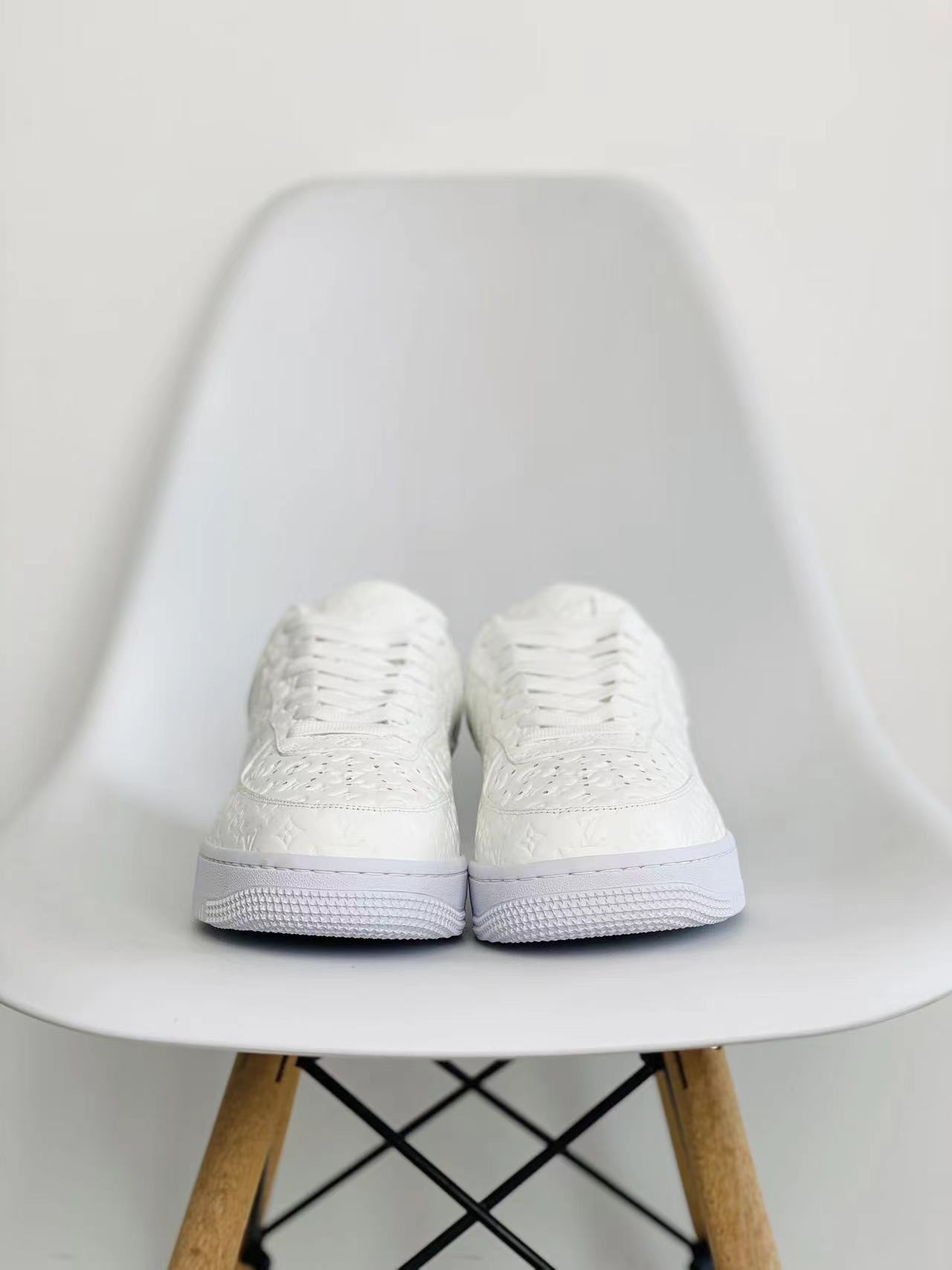 原盒版 帶配件 Louis Vuitton x Nike Air Force 1 Low  白色  低筒 牛皮 休闲鞋 运动鞋 板鞋 男鞋 女鞋 1A9V87