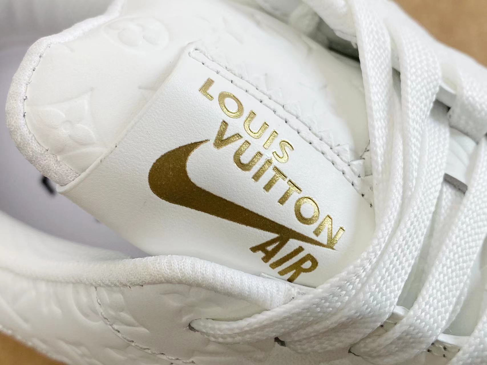 原盒版 帶配件 Louis Vuitton x Nike Air Force 1 Low  白色  低筒 牛皮 休闲鞋 运动鞋 板鞋 男鞋 女鞋 1A9V87