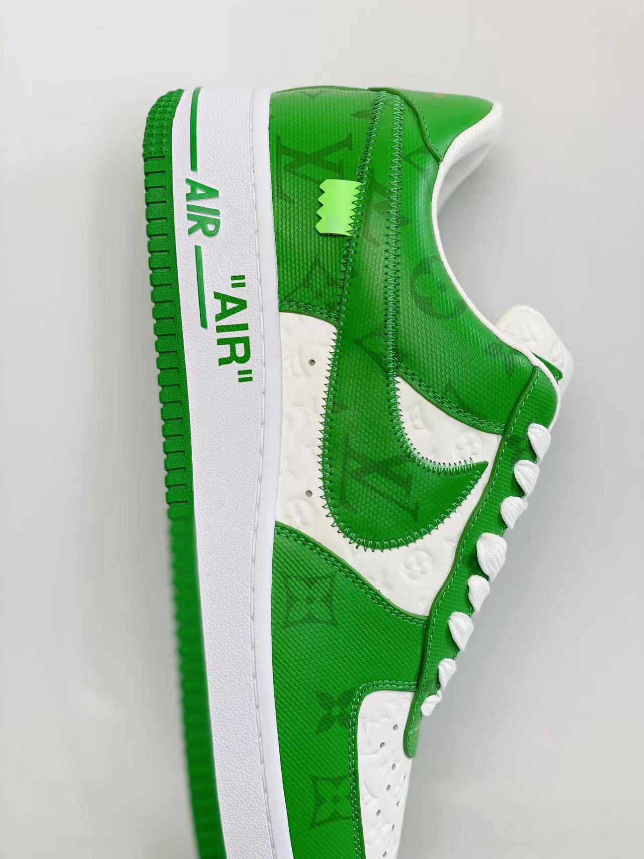 原盒版 帶配件 Louis Vuitton x Nike Air Force 1 Low  绿色  低筒 牛皮 休闲鞋 运动鞋 板鞋 男鞋 女鞋 1A9V9V